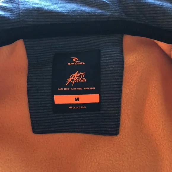Rip Curl Anti Series Departed Full Zip Sweatshirt Size Medium